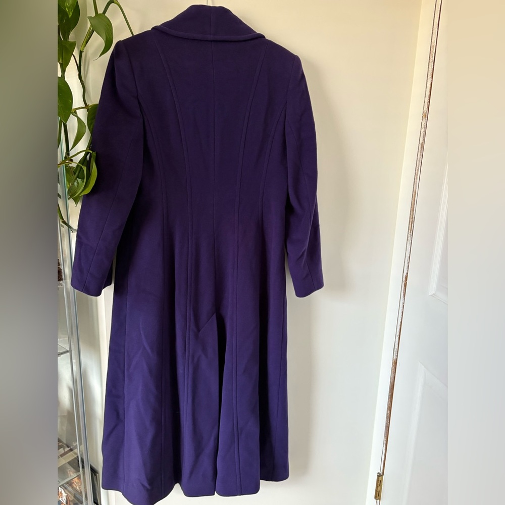 Vintage Jacques Vert Women's Purple Trench Coat - Picture 8 of 9